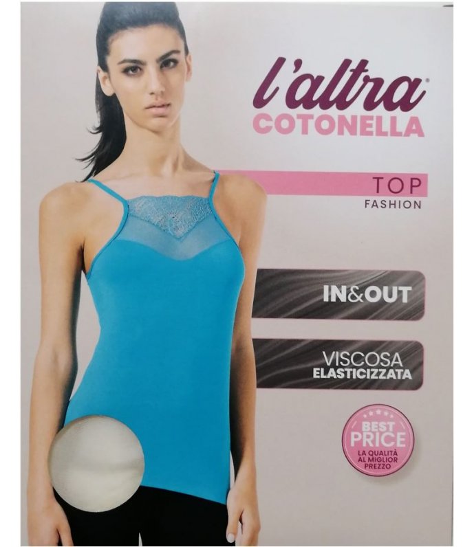 Cotonella Top Spalla Stretta Donna In Viscosa Bielastico Art. GD394