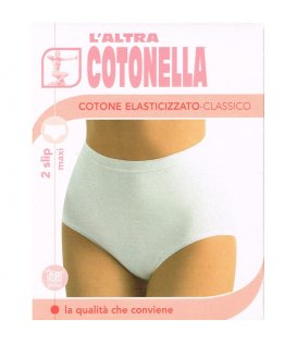 Cotonella Culotta Donna Vita Alta Confezione 2 Pezzi art. 3941