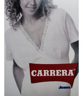 Carrera Maglia Mezza Manica Donna In Lana E Cotone Art. 20100