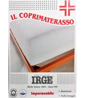 Irge Coprimaterasso 1 Piazza e Mezza Impermeabile 130x195 In Cotone Art.Sanit.2P