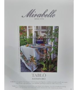 Mirabello Tovaglia 6 Posti 150 x 230 cm In Cotone Biologico Art. Santo Stefano