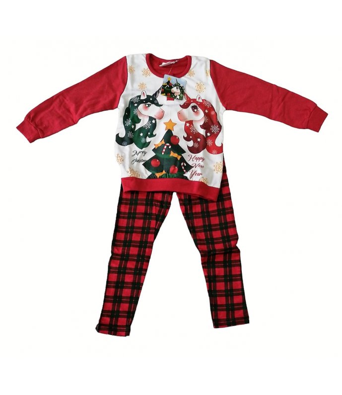 Gyermek Unicorn Girl's Long Sleeve Pajamas In fleece Art.0189 Gyermek Unicorn Girl's Long Sleeve Pajamas In fleece Art.0189