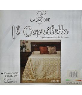 Casacore Copriletto Matrimoniale 270 x 280 cm  In Cotone Art. Circe
