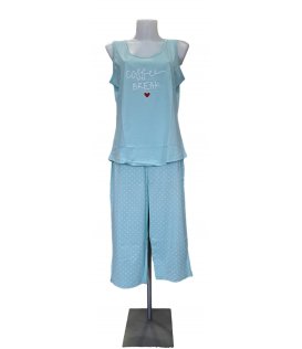 Noi Di Notte Women's Wide Shoulder Pajamas Calibrated In Cotton Art. FA8290
