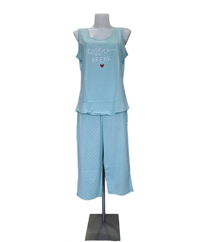 Noi Di Notte Women's Wide Shoulder Pajamas Calibrated In Cotton Art. FA8290 Noi Di Notte Women's Wide Shoulder Pajamas Calibrated In Cotton Art. FA8290