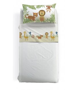 Caleffi Completo Letto Lenzuola Singola In Cotone Art. Tropical
