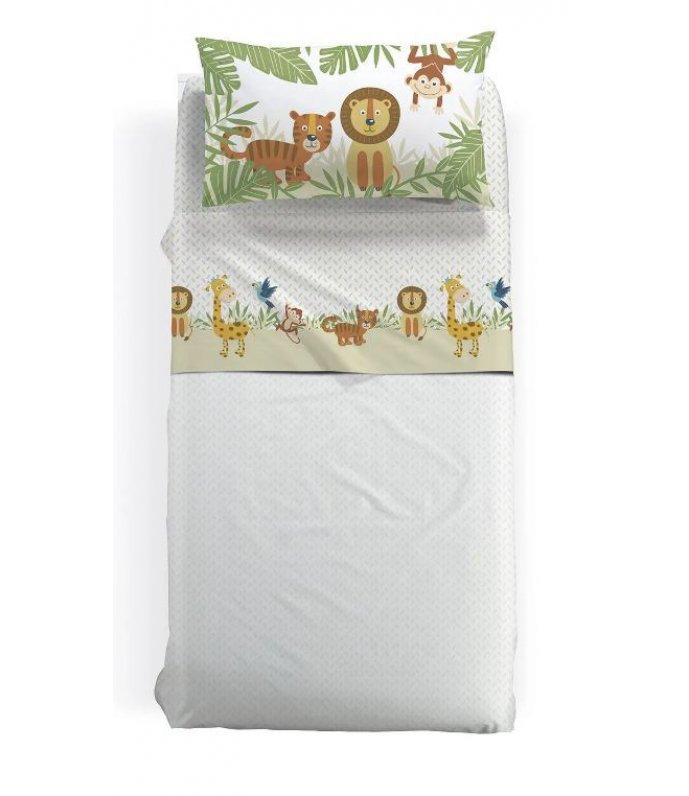 Caleffi Completo Letto Lenzuola Singola In Cotone Art. Tropical
