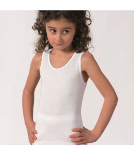 Brio Canotta Spalla Larga Bambina Tg 12 - 14 Anni In Cotone Art. Cilly