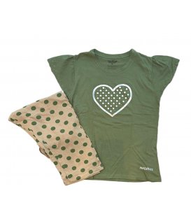 Nacshua Pigiama donna Mezza Manica Pantalone Lungo Cotone Art. Phitonia