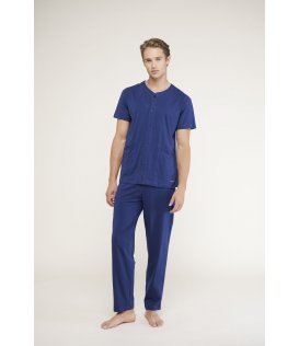 Noi di Notte Pigiama Uomo Mezza Manica Pantalone Lungo Cotone fc0002843