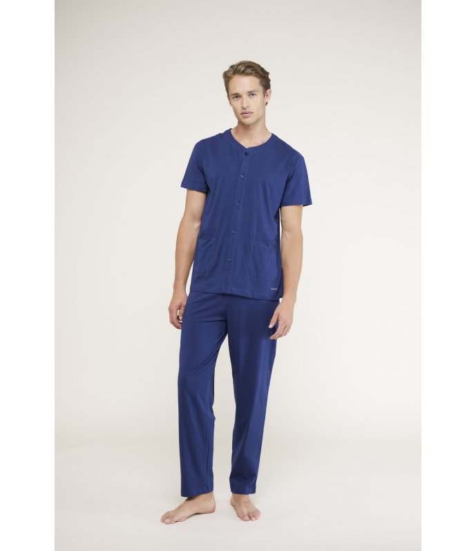 Noi di Notte Pigiama Uomo Mezza Manica Pantalone Lungo Cotone fc0002843 Noi di Notte Pigiama Uomo Mezza Manica Pantalone Lungo Cotone fc0002843