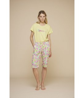 Noi Di Notte Pigiama Donna Mezza Manica Pinocchietto Cotone fa008648