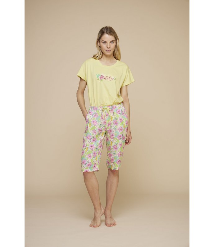 Noi Di Notte Pigiama Donna Mezza Manica Pinocchietto Cotone fa008648 Noi Di Notte Pigiama Donna Mezza Manica Pinocchietto Cotone fa008648