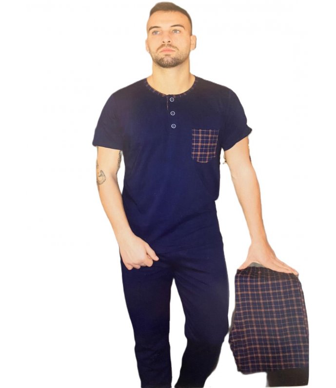 Piccoli Segreti Pigiama Uomo Mezza Manica 3 Pezzi Cotone Made in Italy Nicolas Piccoli Segreti Pigiama Uomo Mezza Manica 3 Pezzi Cotone Made in Italy Nicolas