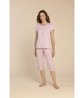 Noi Di Notte Pigiama Donna Mezza Manica Pescatore Cotone Fa008659