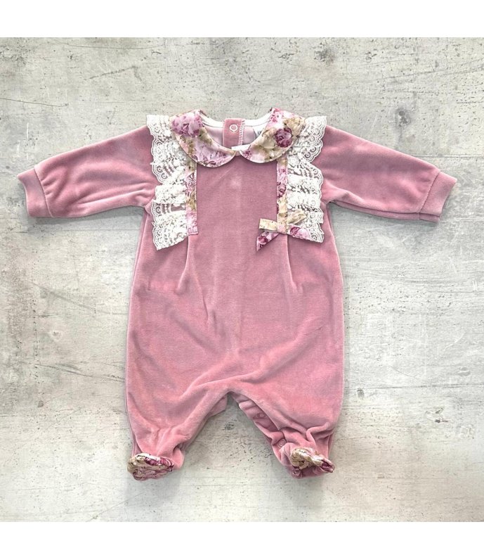 Le Chicche Tutina Neonata in Ciniglia Made in Italy TU6391 Le Chicche Tutina Neonata in Ciniglia Made in Italy TU6391