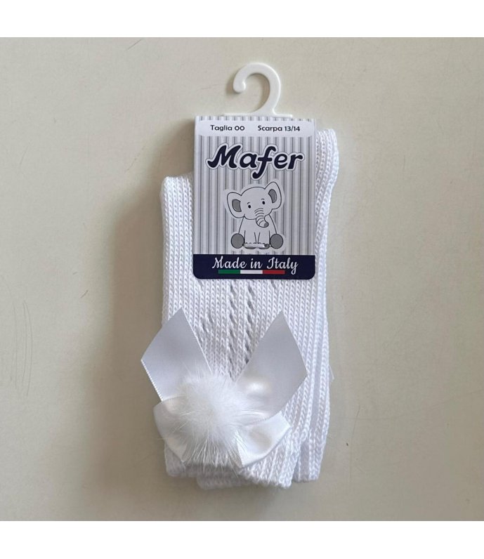 Mafer Calzino Neonata con Fiocco Caldo Cotone Made in Italy BFL8376 Mafer Calzino Neonata con Fiocco Caldo Cotone Made in Italy BFL8376