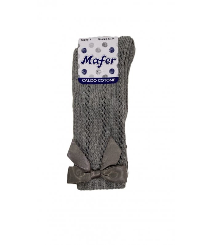 Mafer Calzino Lungo Traforato Bambina Bambino Con Fiocco in Caldo Cotone rfl8442 Mafer Calzino Lungo Traforato Bambina Bambino Con Fiocco in Caldo Cotone rfl8442