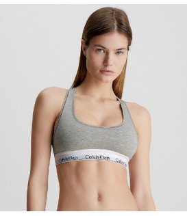 Calvin Klein Top Donna Incrociato con Logo Cotone 0000F3785E-020