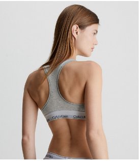 Calvin Klein Top Donna Incrociato con Logo Cotone 0000F3785E-020