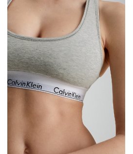 Calvin Klein Top Donna Incrociato con Logo Cotone 0000F3785E-020