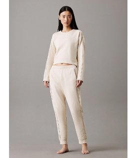 Calvin Klein Tuta Donna Completa Felpa + Pantalone Lungo in Felpa di Cotone