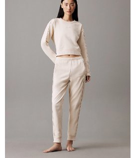 Calvin Klein Tuta Donna Completa Felpa + Pantalone Lungo in Felpa di Cotone