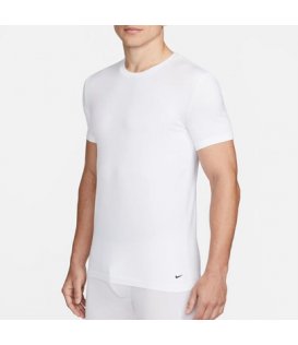 Nike T-shirt Uomo Mezza Manica Cotone Stretch Confezione 2 Pezzi 0000KE1010-100