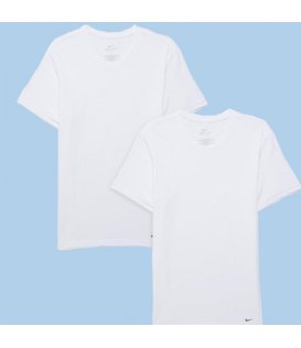 Nike T-shirt Uomo Mezza Manica Cotone Stretch Confezione 2 Pezzi 0000KE1010-100