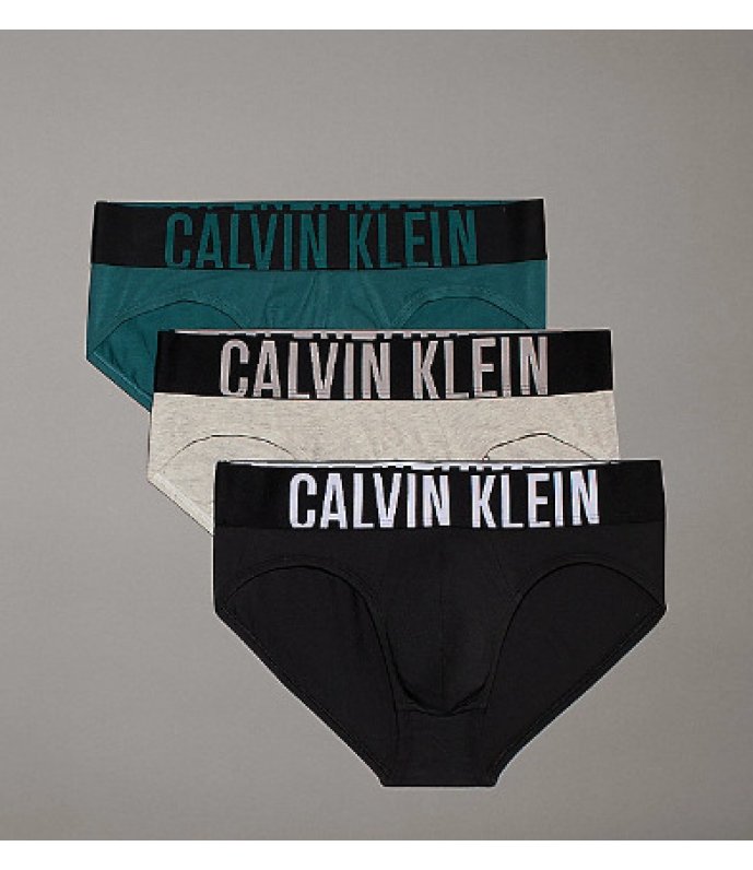 Calvin Klein Slip Uomo Elestico Alto Confezione 3 Pezzi 000NB3607A-QTK