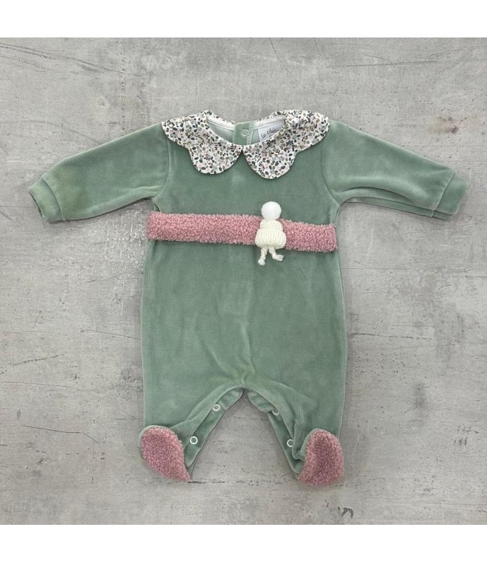 Le Chicche Tutina Neonata in Ciniglia tu6381 Le Chicche Tutina Neonata in Ciniglia tu6381
