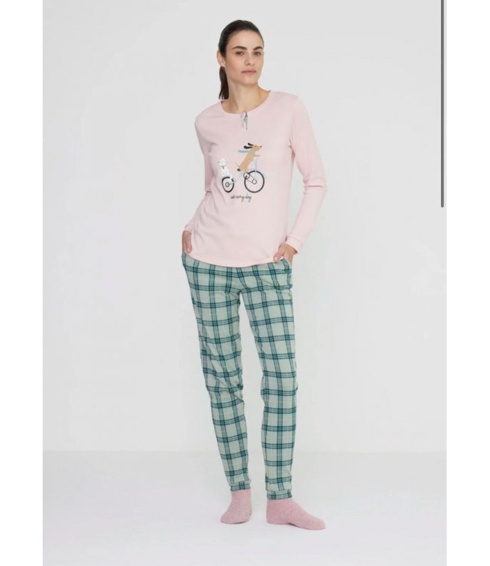 Noi di Notte Pigiama Donna Manica Lunga Caldo Cotone fa8779as Noi di Notte Pigiama Donna Manica Lunga Caldo Cotone fa8779as