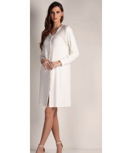Lunatica Camicia Da Notte Clinica Donna Aperta Avanti in Caldo Cotone 42107