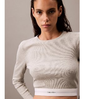Calvin Klein T-shirt Donna Lounge corta - Modern Rib 000QS7217E