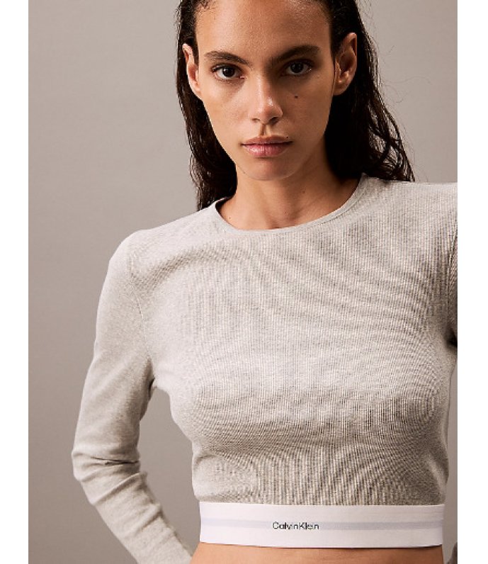 Calvin Klein T-shirt Donna Lounge corta - Modern Rib 000QS7217E