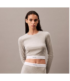 Calvin Klein T-shirt Donna Lounge corta - Modern Rib 000QS7217E