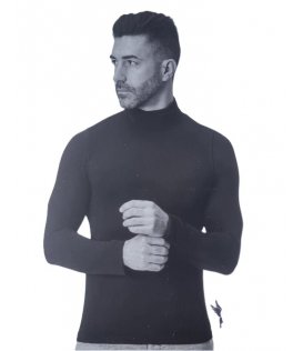 Prisco Maglia Uomo Dolcevita Modal Cashmere Ultraleggera Senza Cuciture LORDCASH