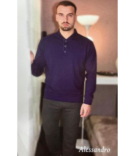 Piccoli Segreti Pigiama Uomo Caldo Cotone Manica Lunga Alessandro