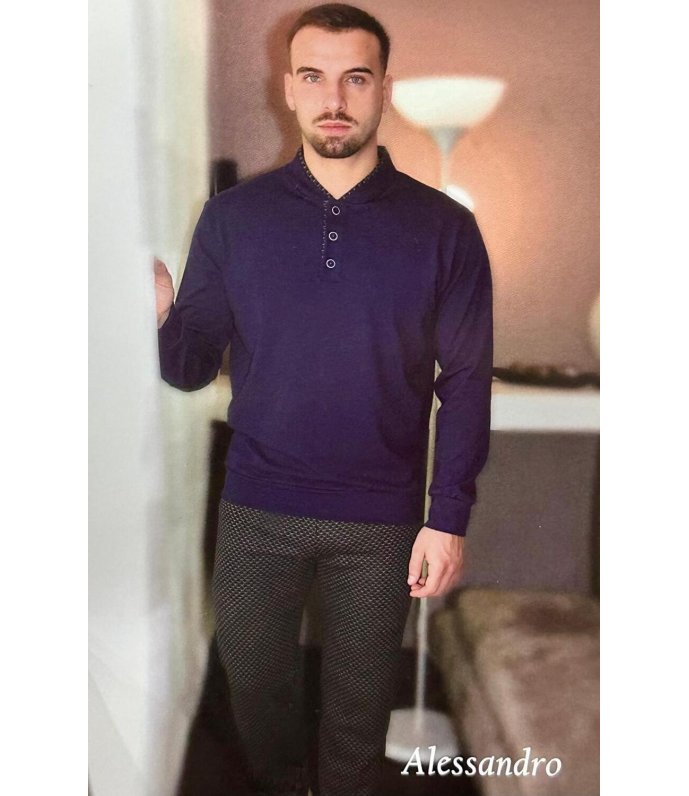 Piccoli Segreti Pigiama Uomo Caldo Cotone Manica Lunga Alessandro Piccoli Segreti Pigiama Uomo Caldo Cotone Manica Lunga Alessandro