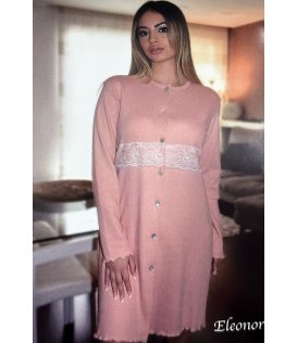 Piccoli Segreti Camicia da Notte Donna Aperta Avanti in Caldo Cotone Eleonora