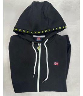 Norway Felpa Uomo Full Zip Con Cappuccio 849455