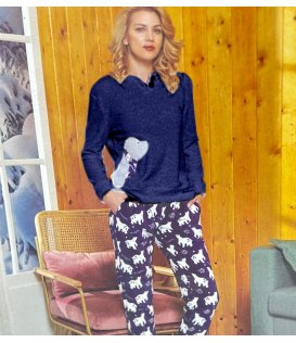 Bollicine Nina Pigiama Donna Coral Bollicine Pigiami Donna Coral NINA