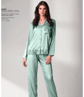 LORMAR SATEN 651816 PIGIAMA APERTO DONNA