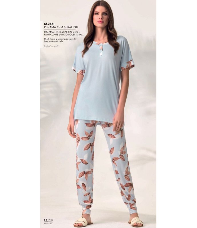 Lormar Pigiama Donna Mezza Manica Gamba Lunga Viscosa 65281 Lormar Pigiama Donna Mezza Manica Gamba Lunga Viscosa 65281