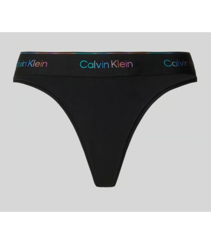 Calvin Klein Lv00qf8190-Ub1 Perizoma Donna con elastico in vita Logato Cotone