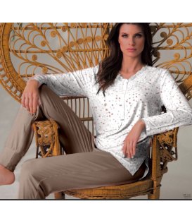 Lormar Pigiami Donna Manica Lunga Viscosa 652269
