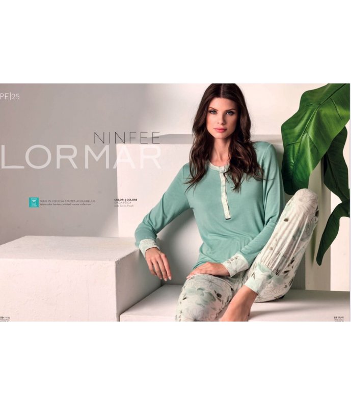 Lormar Pigiama Donna Manica Lunga Viscosa 652569 Lormar Pigiama Donna Manica Lunga Viscosa 652569