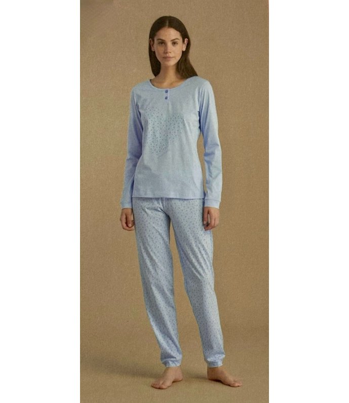 Noi Di Notte Pigiama Donna Manica Lunga Fresco Cotone FA009006 Noi Di Notte Pigiama Donna Manica Lunga Fresco Cotone FA009006