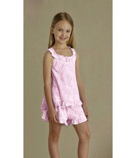 Noi Di Notte Pigiami Bimba Spalla Stretta Pantaloncino Fresco Cotone FE002515