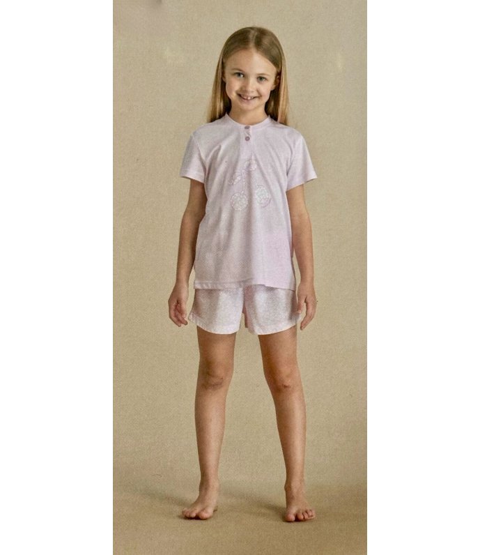 Noi Di Notte Pigiami Bimba Mezza Manica Pantaloncino Fresco Cotone FE 002515 Noi Di Notte Pigiami Bimba Mezza Manica Pantaloncino Fresco Cotone FE 002515
